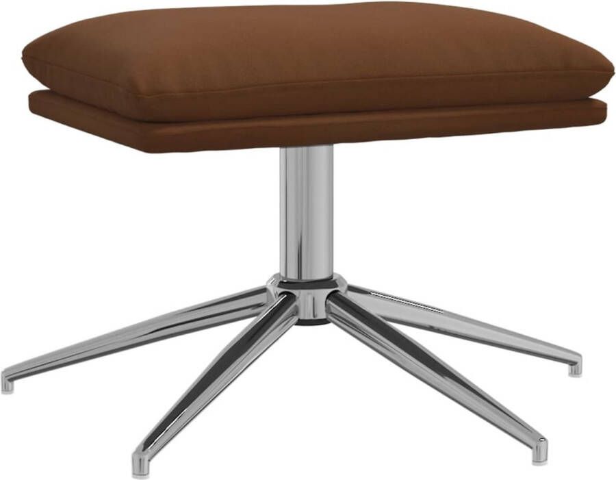 VidaXL Voetenbank 60x60x35 cm microvezelstof bruin Voetenbank Voetenbanken Voetenbankje Voetensteun