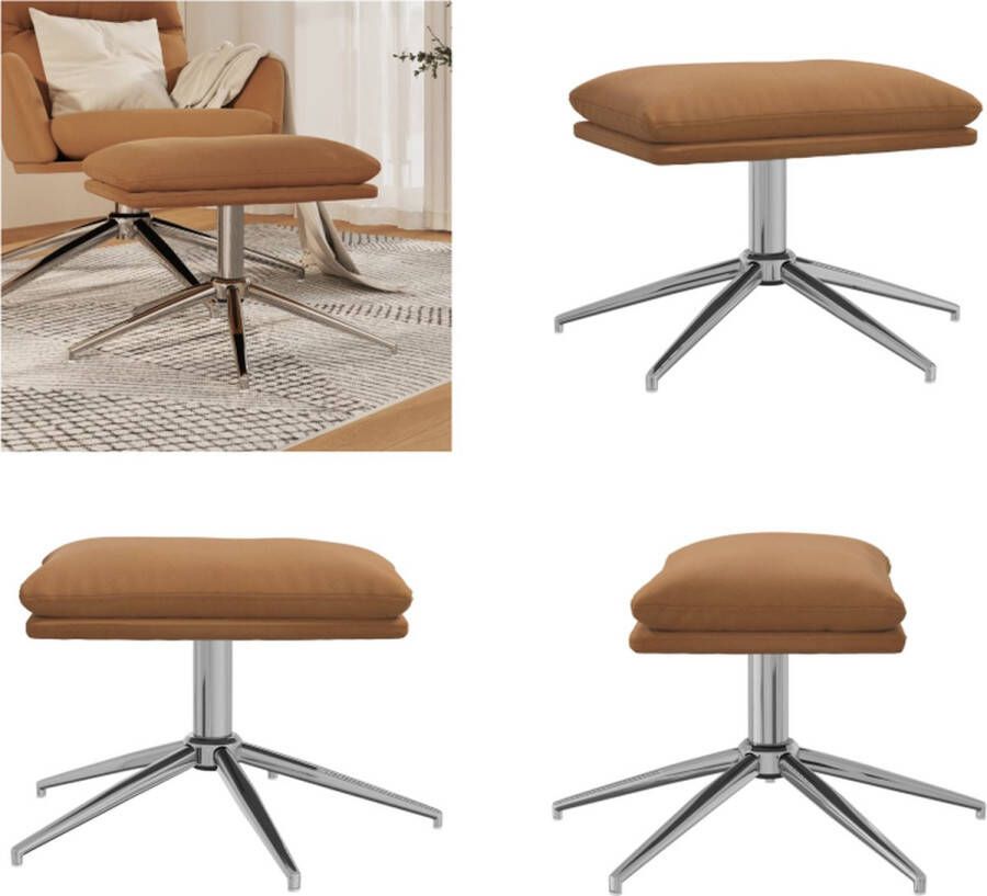 VidaXL Voetenbank 60x60x35 cm microvezelstof taupe Voetenbank Voetenbanken Voetenbankje Voetensteun