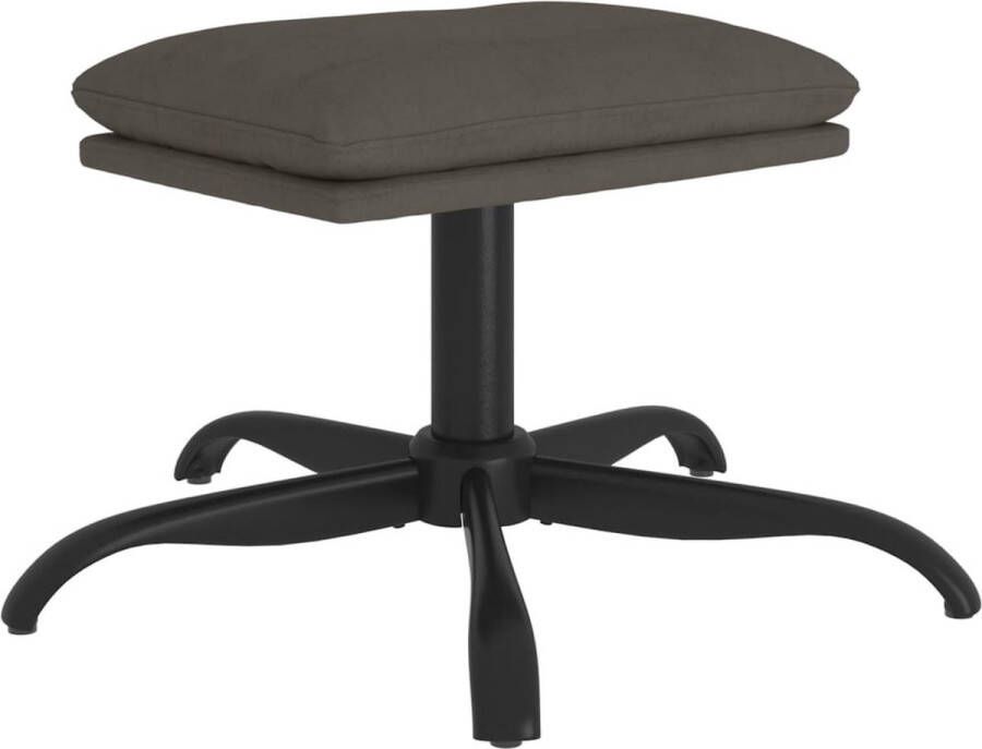 VidaXL Voetenbank Fluweel 60x60x36 cm Donkergrijs Voetbank Fluweel Stoffen Meubilair Donkere Grijze Meubels Salontafel Relaxstoel Loungehoek Woonkamer Decoratie Luxe Voetbank Comfort - Foto 3