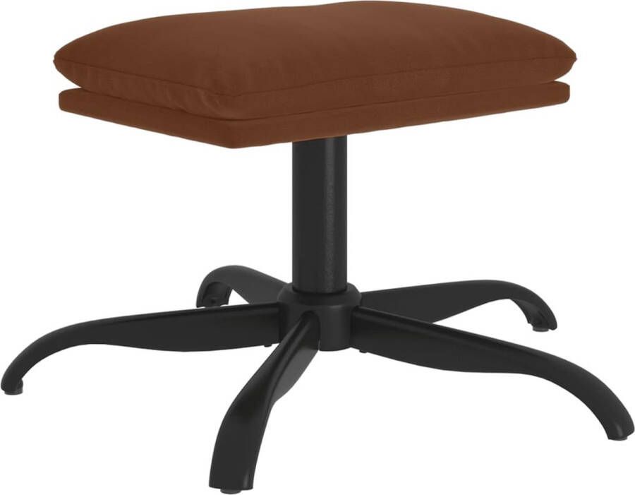 VidaXL Voetenbank Microvezel Bruin 60x60x36 cm Voetenbank Relaxstoel Stoel Bruine Meubelen Huiskamerdecoratie Loungemeubilair Microfiber Meubels Moderen Interieurstijl - Foto 3