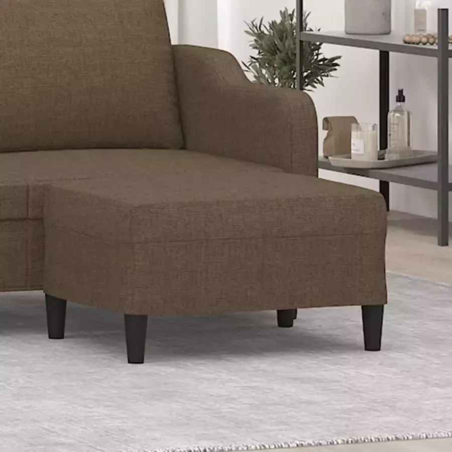 VidaXL Voetenbank Stof 70x55x41 cm Bruin Voetenbank Bruine Voetenbank Moderne Voetenbank Relaxstoel Stoffen Voetenbank