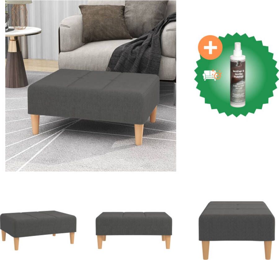 VidaXL Voetenbank Voetensteun Afmeting- 78 x 56 x 32 cm Ken- Montage vereist Kleur- donkergrijs Voetenbankje Inclusief Reiniger