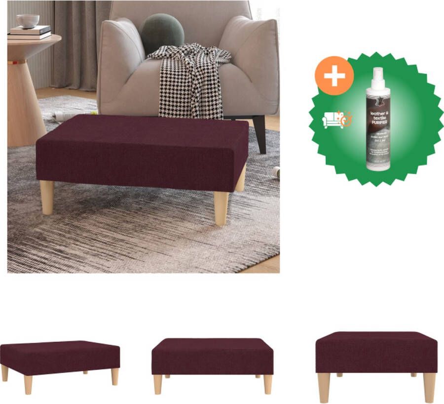 VidaXL Voetenbank 78x56x32 cm stof paars Voetenbankje Inclusief Reiniger