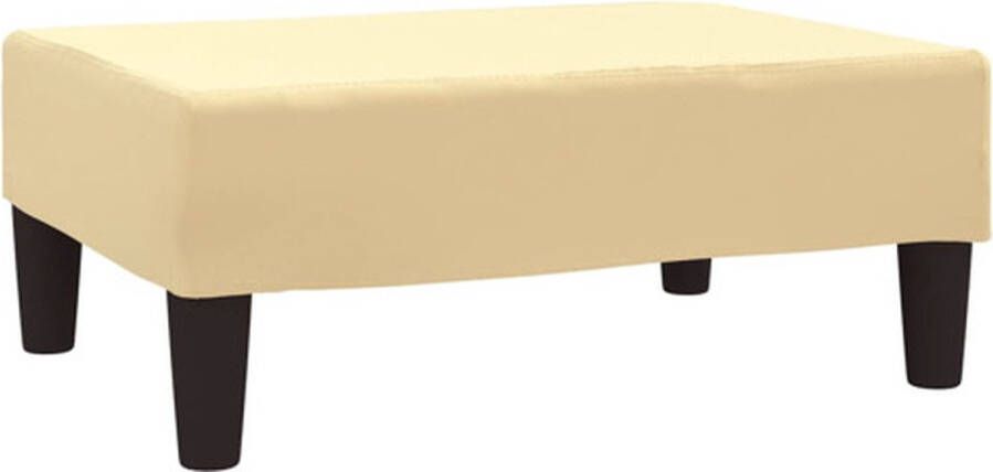 VidaXL Voetenbank Voetenbanken Voetensteun Voetensteunen Voetenbank 78x56x32 cm fluweel crèmekleurig - Foto 4