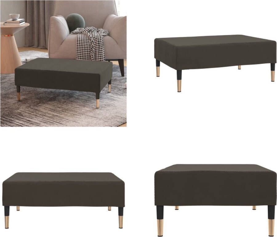 VidaXL Voetenbank 78x56x32 cm fluweel donkergrijs Voetenbank Voetenbanken Voetensteun Voetensteunen