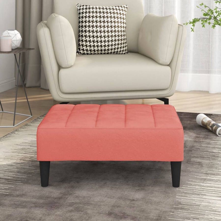 VidaXL -Voetenbank-78x56x32-cm-fluweel-roze - Foto 3