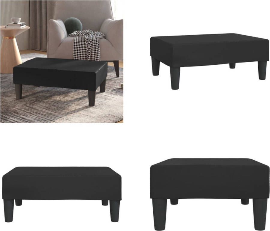 VidaXL Voetenbank 78x56x32 cm kunstleer zwart Voetenbank Voetenbanken Voetensteun Voetensteunen