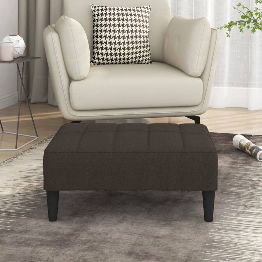 vidaXL -Voetenbank-78x56x32-cm-stof-donkerbruin