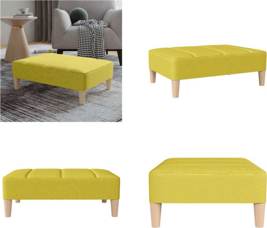 VidaXL Voetenbank 78x56x32 cm stof groen Voetenbank Voetenbanken Poef Voetensteun