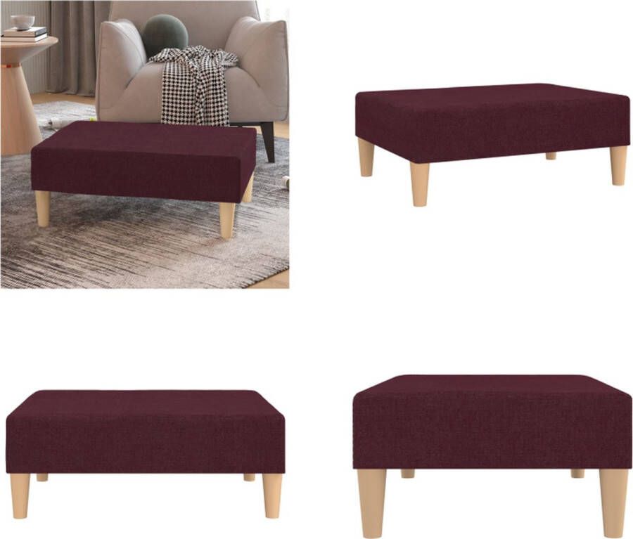 VidaXL Voetenbank 78x56x32 cm stof paars Voetenbank Voetenbanken Voetensteun Voetensteunen