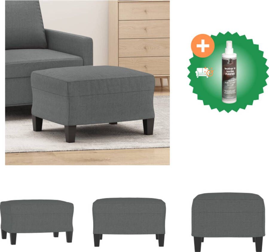 VidaXL Voetenbank Bank en Fauteuil Accessoire 60 x 50 x 41 cm Duurzaam donkergrijs design Voetenbankje Inclusief Reiniger