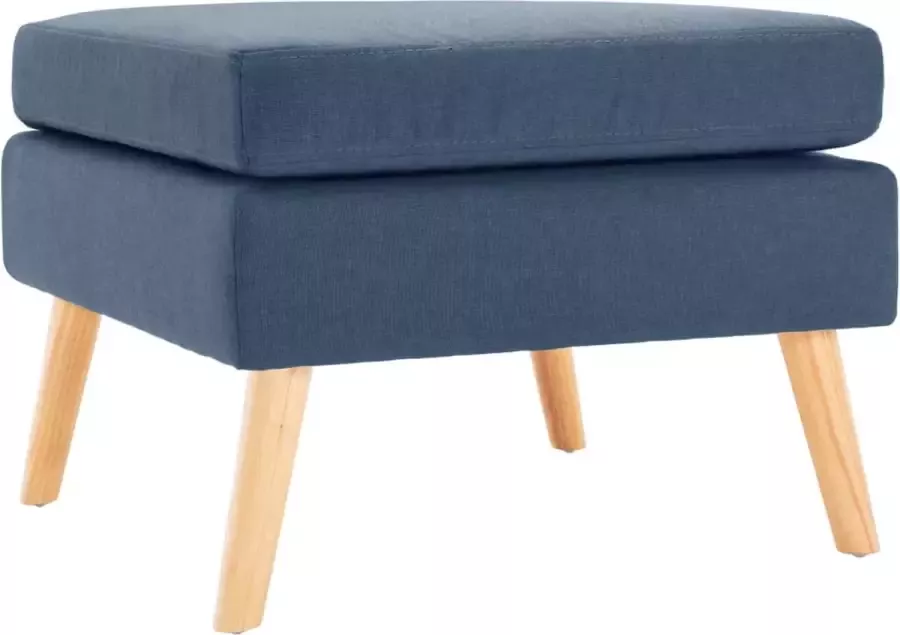 VidaXL Voetenbank blauwe stof