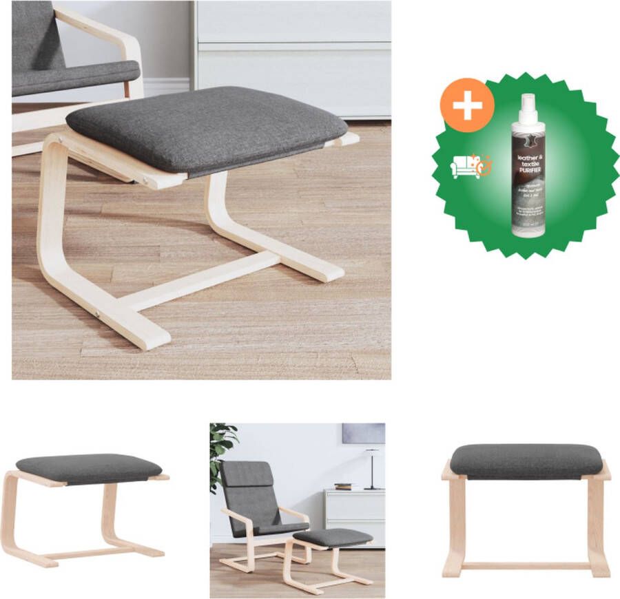 VidaXL Voetenbank Moderne Stabiele Donkerbruin 51x41x40cm Duurzaam en Flexibel Voetenbankje Inclusief Reiniger