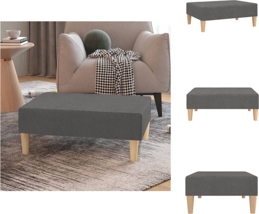 VidaXL Voetenbank Houtlook Lichtgrijs 78x56x32cm Schuimvulling Voetenbankje
