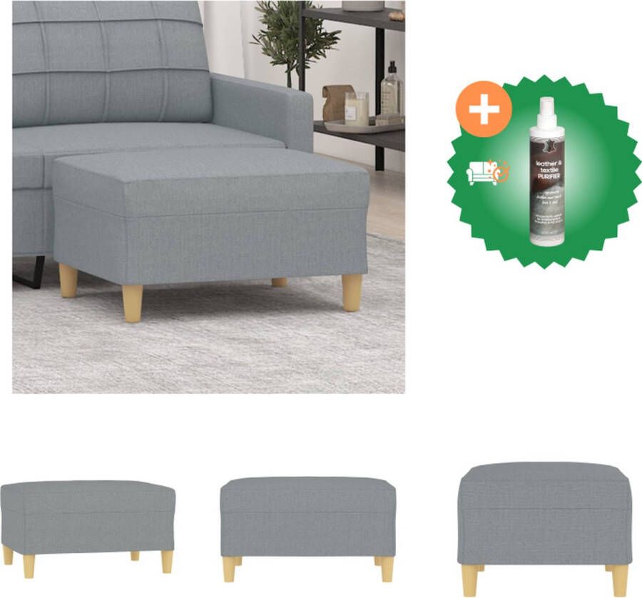 VidaXL voetenbank lichtgrijs 70 x 55 x 41 cm comfortabel en stabiel Voetenbankje Inclusief Reiniger