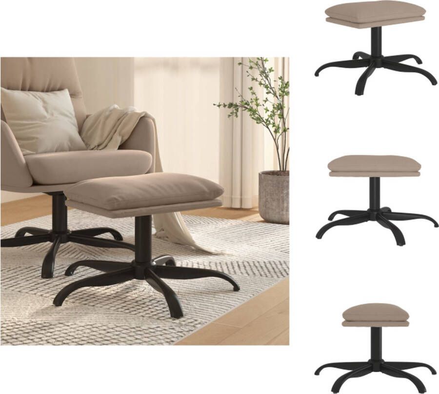 VidaXL Voetenbank Voetenbanken Voetenbankje Voetensteun Voetenbank 60x60x36 cm microvezelstof lichtgrijs - Foto 2