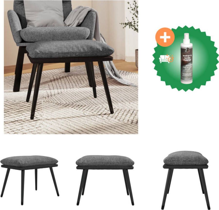 VidaXL Voetenbank Modern Meubilair 45 x 29.5 x 35 cm Lichtgrijs Voetenbankje Inclusief Reiniger