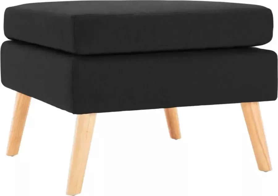 VidaXL Voetenbank stof zwart