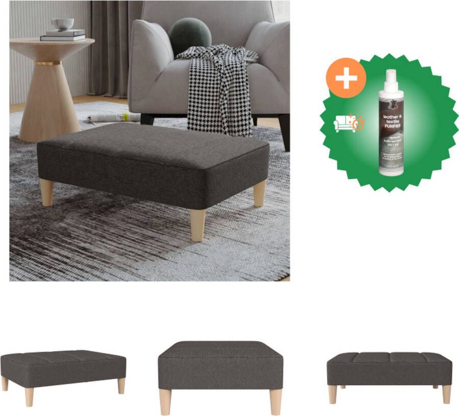 VidaXL Voetenbank Voetensteun Afmeting- 78 x 56 x 32 cm Ken- Montage vereist Kleur- donkergrijs Voetenbankje Inclusief Reiniger - Foto 2