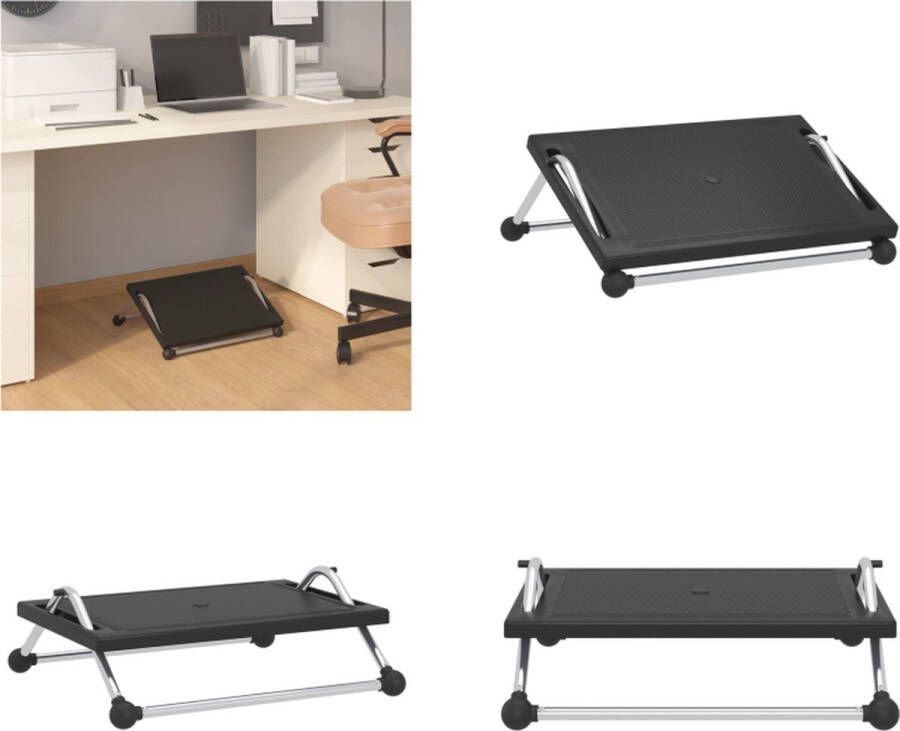 VidaXL Voetensteun 45x40x13 5 cm zwart Voetenbank Voetenbanken Voetenbankje Voetensteun