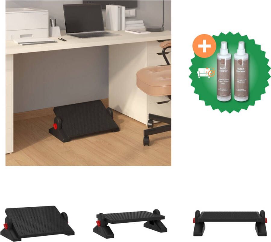 VidaXL Voetensteun 50x30-5x17 cm zwart Poef Inclusief Onderhoudsset