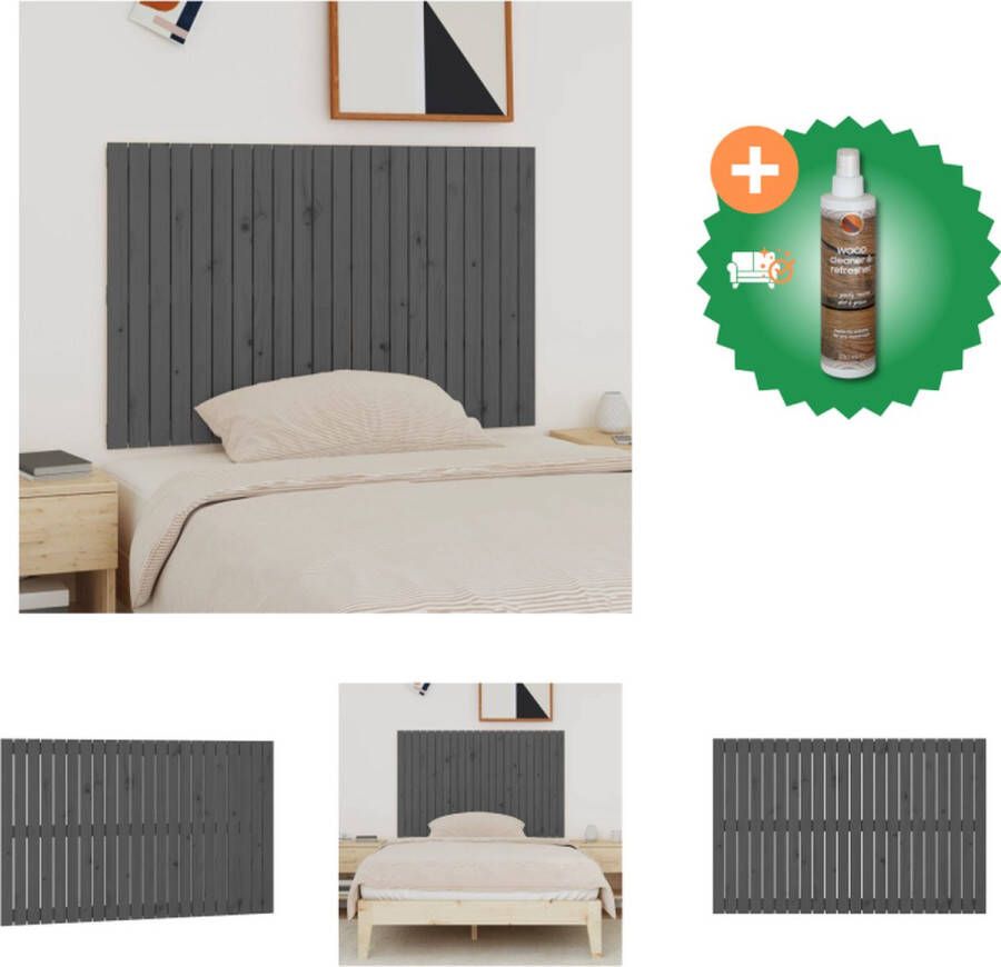 VidaXL wandhoofdbord Riverton hoofdborden 140 x 3 x 90 cm massief grenenhout Bedonderdeel Inclusief Houtreiniger en verfrisser
