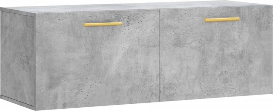 VidaXL -Wandkast-100x36 5x35-cm-bewerkt-hout-betongrijs - Foto 2