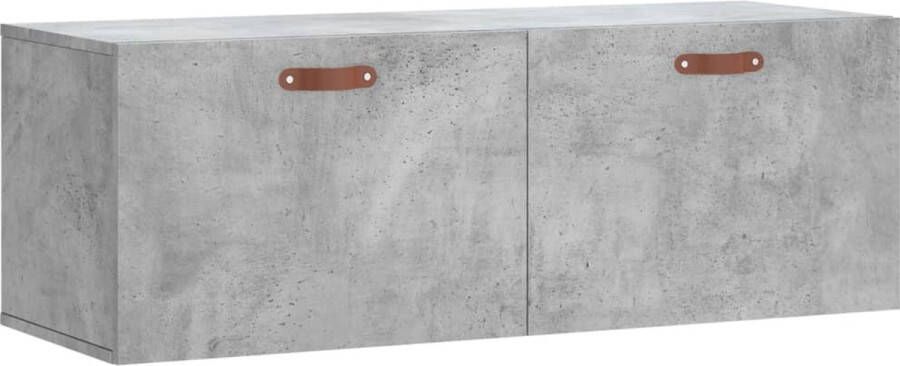 VidaXL -Wandkast-100x36 5x35-cm-bewerkt-hout-betongrijs - Foto 2