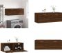 VidaXL Wandkast 100x36-5x35 cm bewerkt hout bruineikenkleurig Wandkast Wandkasten Kast Bijzetkast - Thumbnail 2