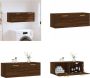 VidaXL Wandkast 100x36-5x35 cm bewerkt hout bruineikenkleurig Wandkast Wandkasten Kast Bijzetkast - Thumbnail 1