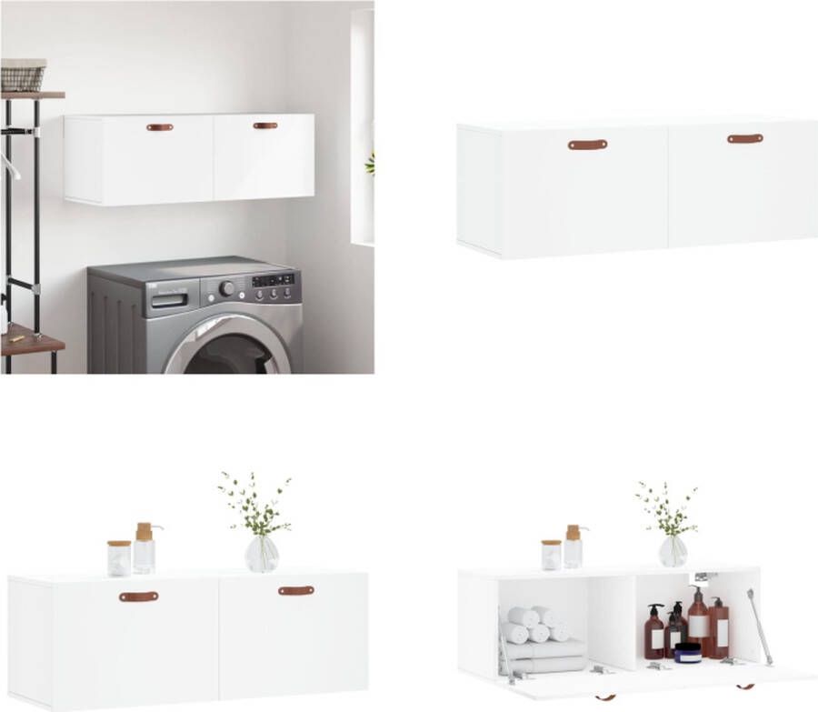 VidaXL -Wandkast-100x36 5x35-cm-bewerkt-hout-wit