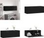 VidaXL Wandkast 100x36-5x35 cm bewerkt hout zwart Wandkast Wandkasten Kast Bijzetkast - Thumbnail 2