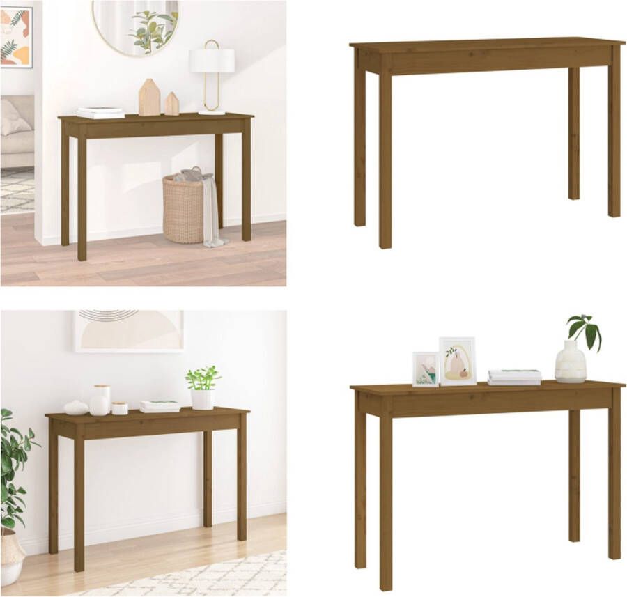 VidaXL Wandkast 110x40x75 cm massief grenenhout honingbruin Wandtafel Wandtafels Consoletafel Houten Wandtafel