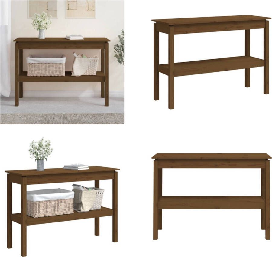 VidaXL Wandkast 110x40x75 cm massief grenenhout honingbruin Wandtafel Wandtafels Consoletafel Houten Wandtafel