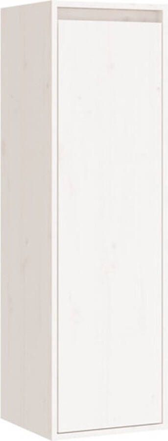 VidaXL Wandkast 30x30x100 cm massief grenenhout wit