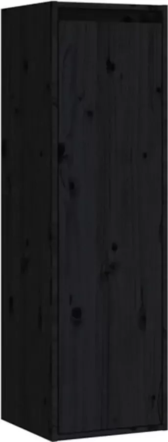 VIDAXL Wandkast 30x30x100 cm massief grenenhout zwart - Foto 2