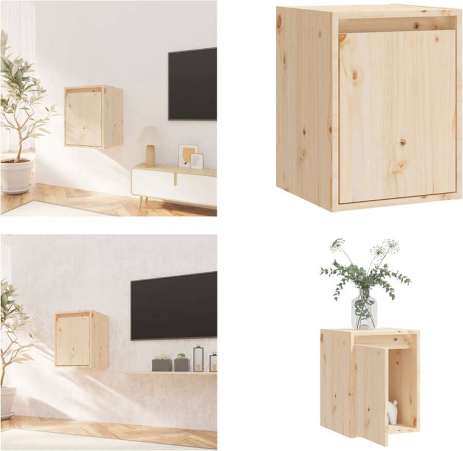 VidaXL Wandkast 30x30x40 cm massief grenenhout Wandkast Wandkasten Houten Wandkast Hangkast