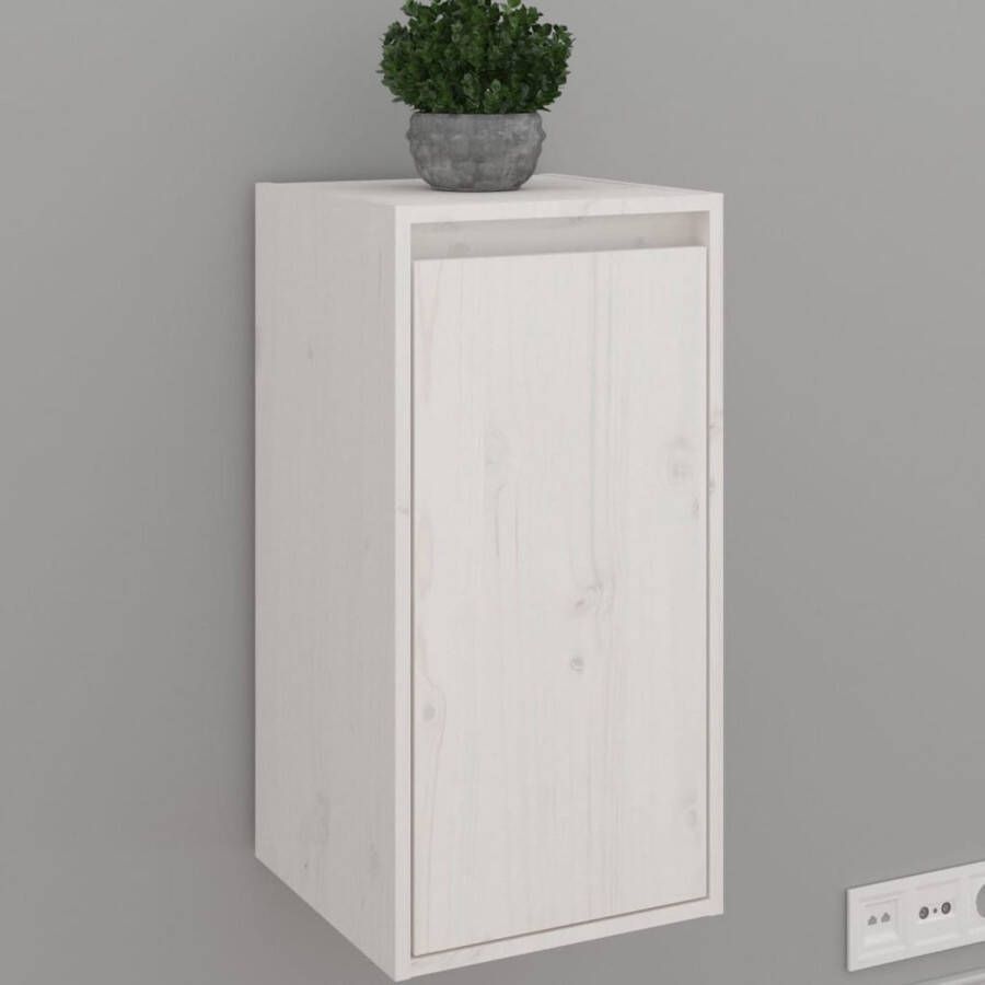 VidaXL Wandkast 30x30x60 cm massief grenenhout wit