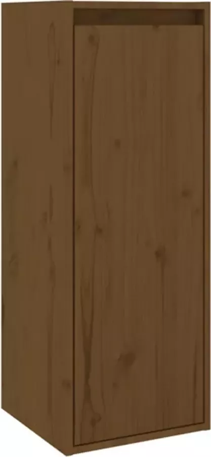 VIDAXL Wandkast 30x30x80 cm massief grenenhout honingbruin - Foto 4