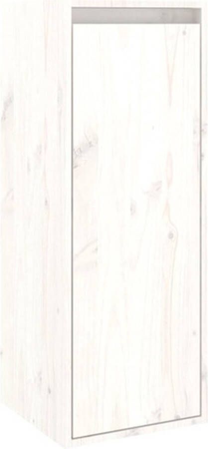 VidaXL Wandkast 30x30x80 cm massief grenenhout wit