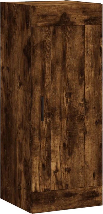 VidaXL -Wandkast-34 5x34x90-cm-bewerkt-hout-gerookt-eikenkleurig - Foto 4