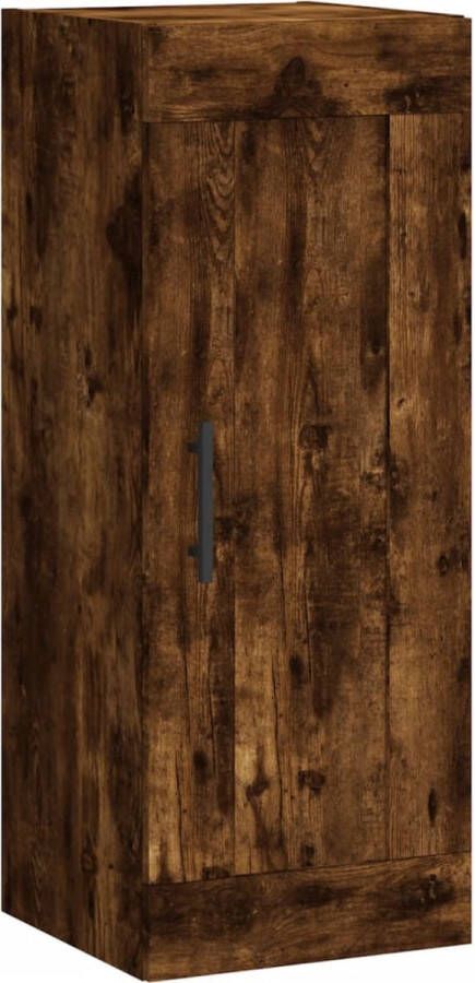 VidaXL -Wandkast-34 5x34x90-cm-bewerkt-hout-gerookt-eikenkleurig - Foto 4