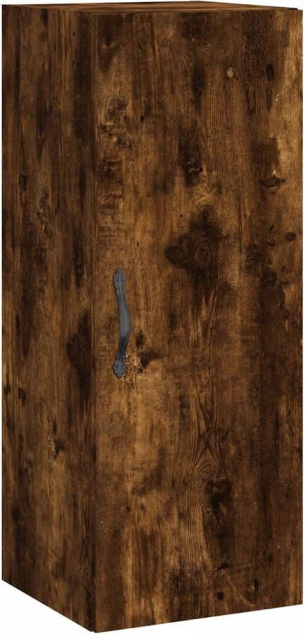 VidaXL Wandkast 34 5x34x90 cm Gerookt Eiken Wandkast Opbergkast Houten Kast Gerookte Eiken Meubels Decoratieve Kast - Foto 7