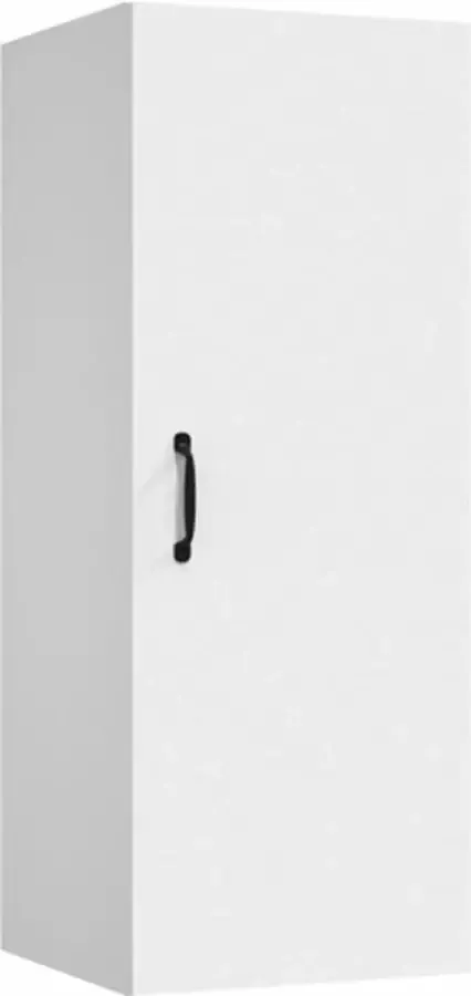 VidaXL Wandkast Wit Bewerkt Hout 34 5x34x90 cm Wandkast Opbergkast Witte Kast Houten Kast Moderne Kast - Foto 4