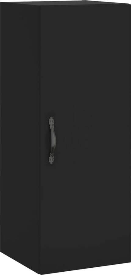 VidaXL -Wandkast-34 5x34x90-cm-bewerkt-hout-zwart - Foto 5