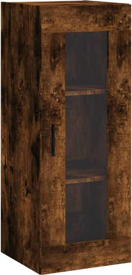 VidaXL Wandkast gerookt eiken 34 5x34x90 cm Wandkast Hangkast Opbergkast Keukenopstelling Badkamermeubilair - Foto 3