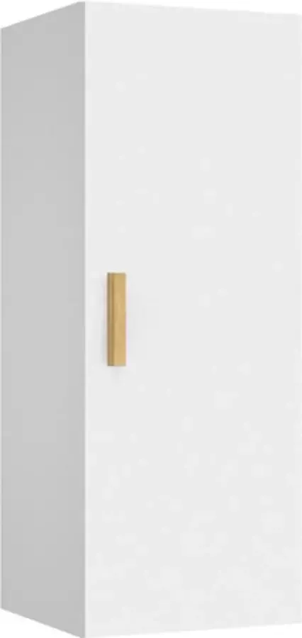 VidaXL Wandkast 34.5x34x90 cm bewerkt hout wit
