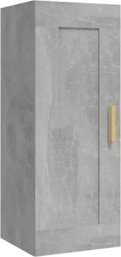 VIDAXL Wandkast 35x34x90 cm bewerkt hout betongrijs - Foto 2