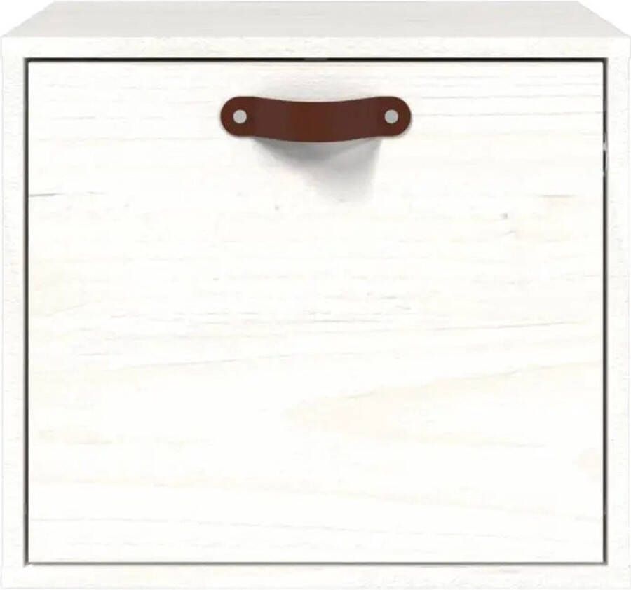 VidaXL Wandkast 40x30x35 cm massief grenenhout wit - Foto 2