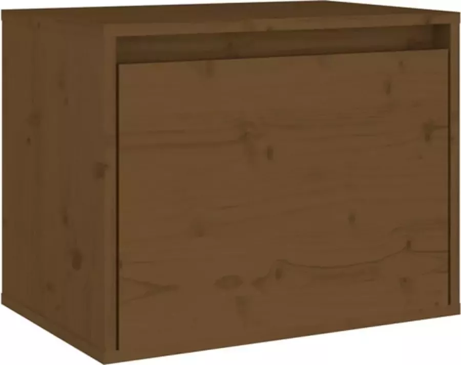 VIDAXL Wandkast 45x30x35 cm massief grenenhout honingbruin - Foto 4